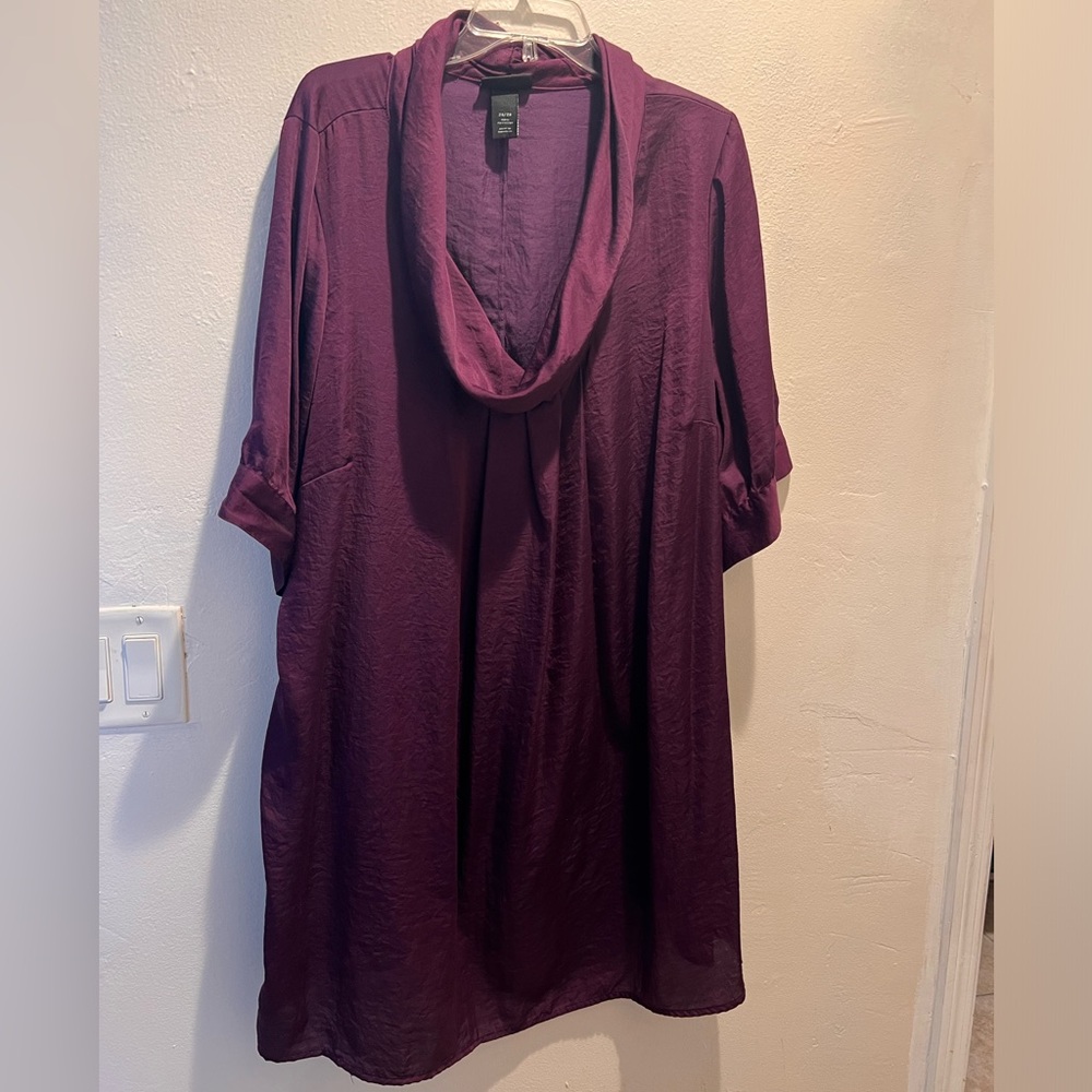Beautiful cowl neck tunic. Plum colored Lane Bryant size 26/28